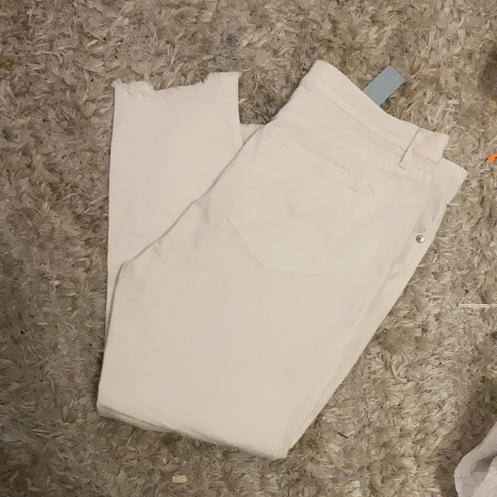 Loft white skinny jeans (skinny ankle petite)